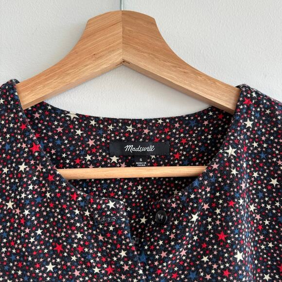 Madewell Studio Ruffle-Hem Top in Starry Night - Picture 7 of 9